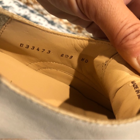 Cole Haan Women’s  Gold Brushed Leather Cap Toe Lace Up Oxford Brogue - Picture 8 of 10